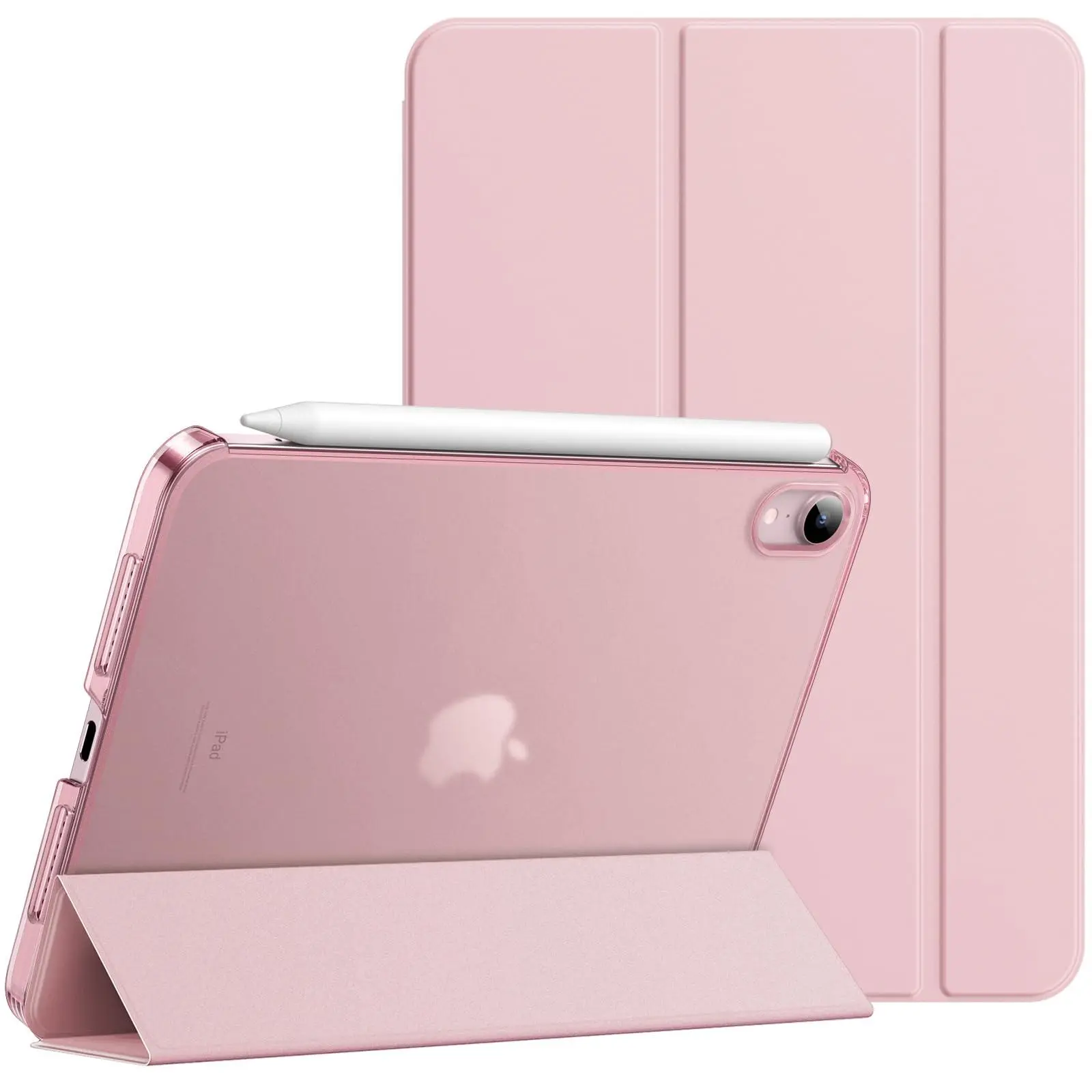 JETech Protective Tablet Case Accessories for iPad mini 7th Gen (2024 A17 Pro) & 6th Gen (2021) - Magnetic Slim Stand, Synthetic Shell Hard Back, Auto Wake/Sleep, Drop Protection, Smooth Smart Cover, Colorful, Fingerprint Resist, Fits Multiple iPads