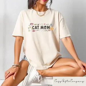 Cute Cat Mom Shirt, Funny Mother's Day T-shirt, Purrrr Cat tshirt, Cat Lover Gift, Trendy Mother's Day Outfit
