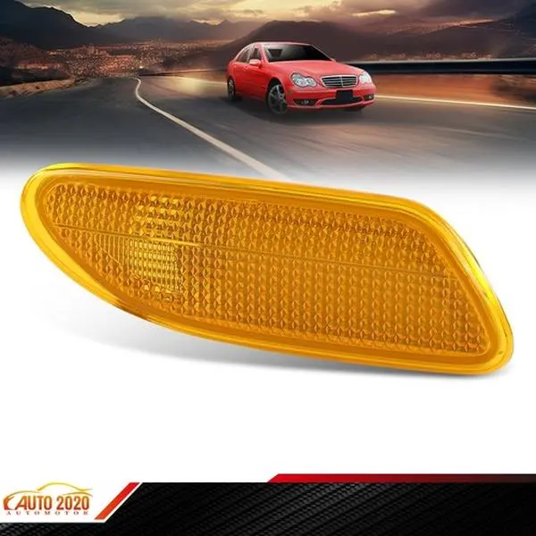 Factory Direct Front Bumper Side Marker Signal Light, Passenger-Side Fit for Mercedes-Benz C Class