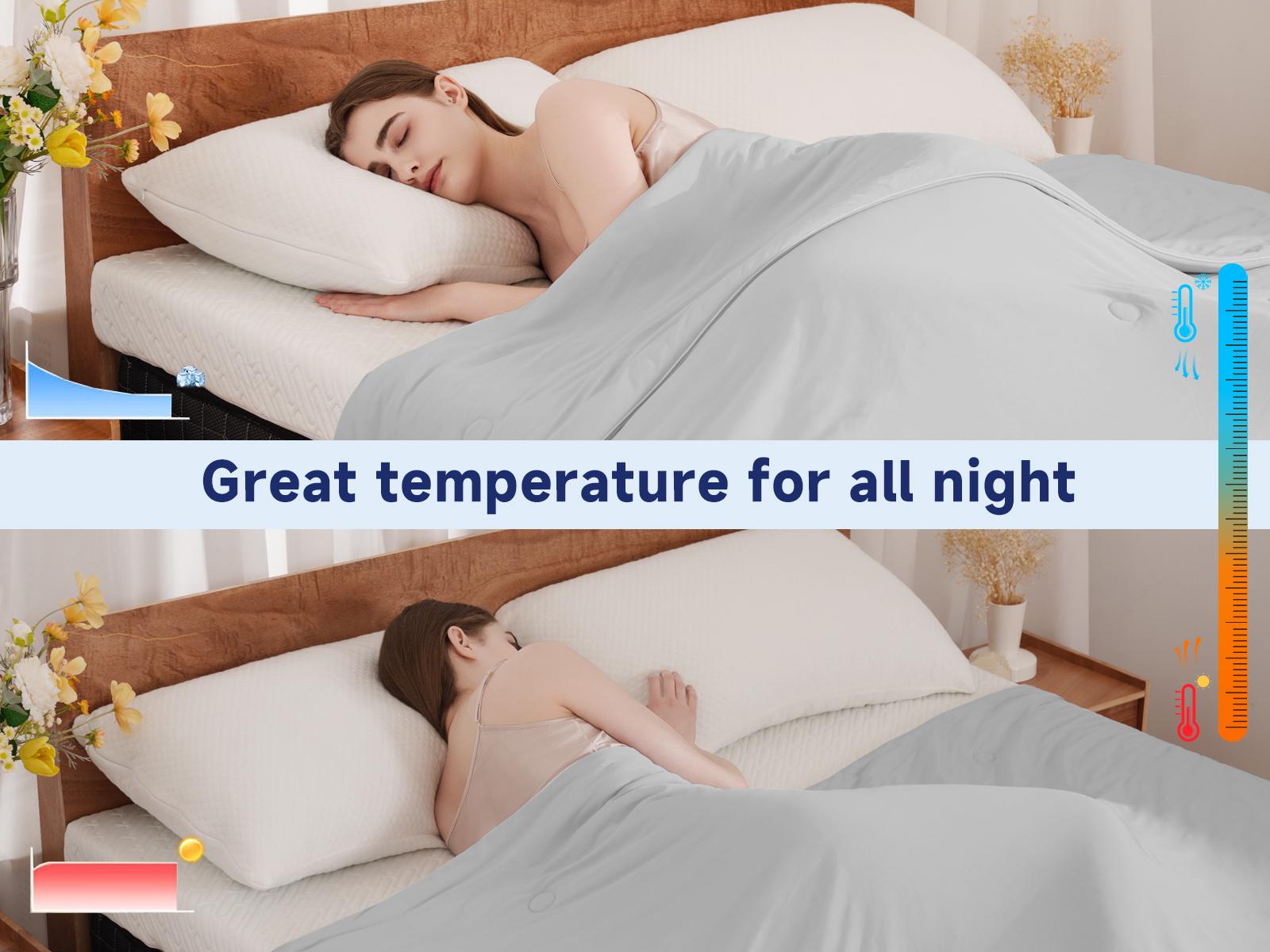 【VALUXE】 Cooling Blanket Queen Size, Lightweight Breathable Comforter for Hot Sleepers, Cold Sleep Technology for Night Sweats, All-Season Use