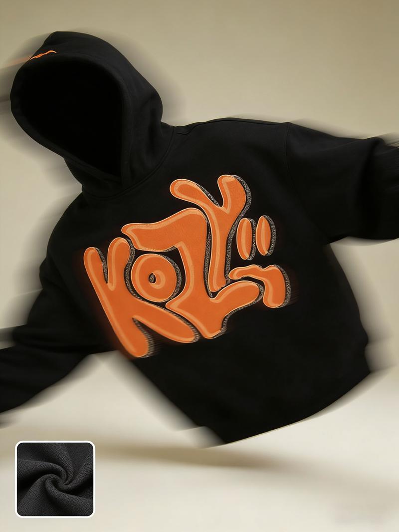 Y2k Hoodies Puff Print Hoodie Grunge Graphic Zip Up Y2k Jacket Hip Hop Streetwear Aesthetic Sweatshirts Mens Fashion