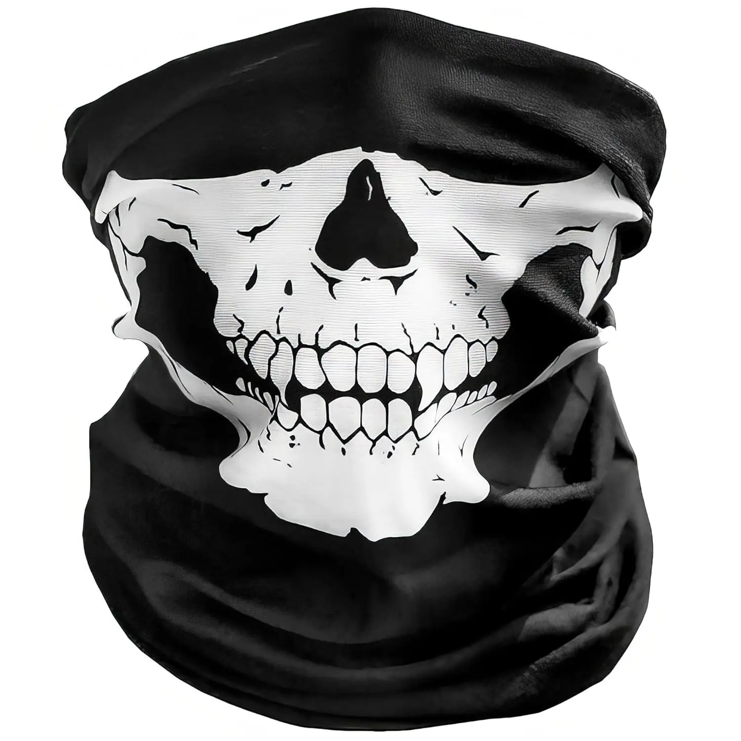 Skull & Ghost Balaclava Masks Set – Black Half Face Motorcycle Balaclava for Men Women – Quick-drying and breathable fabric - Cool Design Riding Face Masks for Bikers, Cosplay & Halloween, Ski Mask