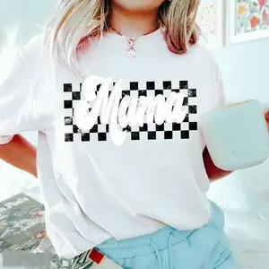 Checkers Mama Shirt, Retro Mama Shirt, Vintage Mama Tee, Motherhood Tshirt, Mama Tee, Gift For Mom, Full Colors