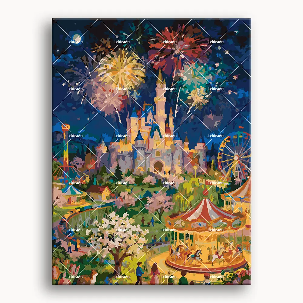 A Night in the Garden 1 Paint by Number Kit for Beginners Canvas Art with Paints Brushes and Numbered Canvases Ideal for Creative Start, Beginners Painting Kit, Diy Painting Supplies