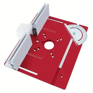 Aluminum Router Table Insert Plate, Woodworking Trimmer Electric Wood Milling Flip Plate with Miter Gauge, Power Tool Accessories