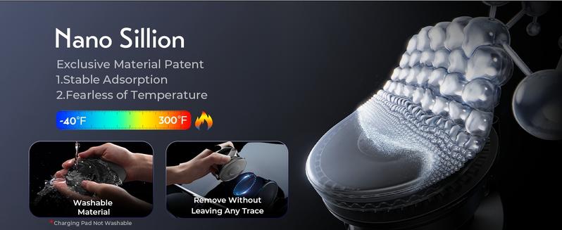 LISEN Vacuum Magnetic Phone Charger， [ SuctionPro ] 15W Wireless Car Charger, Suction Cup Phone Holder,360° Vacuum Magnetic Phone Holder for iPhone 17 Pro Max Air 17-12,Samsung S25 with MagSafe Case