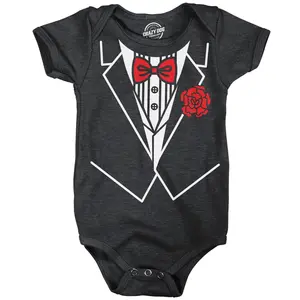 Classic Tuxedo Baby Bodysuit Funny Sarcastic Suit Graphic Novelty Jumper for Infants Funny Baby Onesies Funny Sarcastic Onesie Novelty Onesie Black -