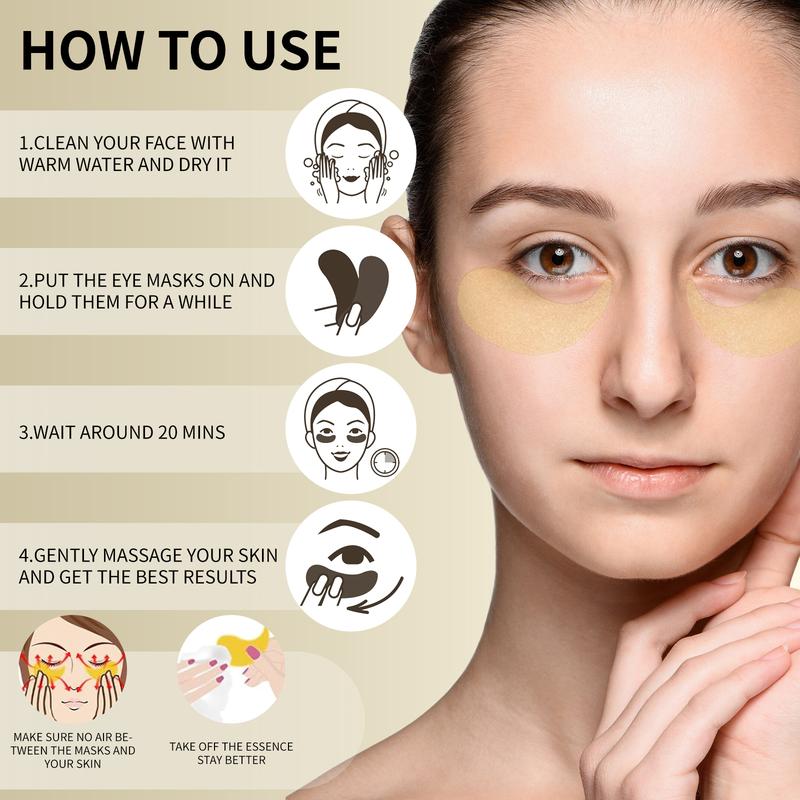 JUNGSHEA Retinol Collagen Under Eye Mask 60PCS  Anti-Aging, Hydrating & Brightening Treatment | Reduce Dark Circles & Wrinkles | Vegan & Gentle Formula