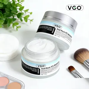 VGO Snail Mucin 92% Moisturizer 50g Daily Face Gel Cream (cremas para la cara) and Vitamin C Facial Serum Essence moisturizer
