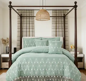 3 Piece All Season Soft Washed Microfiber Viscose Bedding Set with Pillow Cases for Bed Queen or Kin
