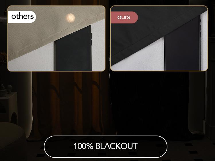 Total Blackout(100%) Curtains (2 Panels) - Deconovo Noise Reducing Drapes with Doubled Layer for Living Room & Bedroom curtain livingroom curtain
