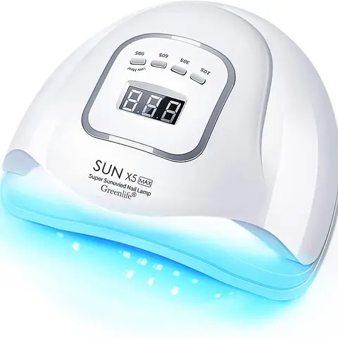 DAUHOR Portable UV LED Gel Polish Dryer - Professional 4-Speed Timing Device with 4 Timers, 57 LED Beads, Automatic Sensing, Nail Lamp Cured for Home/Salon Nail Art Kits Drying