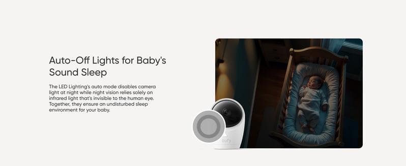 【Exclusive Bundle】eufy Baby Monitor E20 with 2K HD Camera, 5'' 720p Display, Hybrid Wi-Fi and No Wi-Fi Connection, App and Monitor Control, Pan-Tilt, 4× Zoom, Portable Camera with Built-in Battery, ANR, Smart Alerts, Secure with Anti-Hack Protection