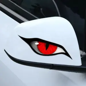 3-Pack Raptor Eye Rearview Mirror Stickers – Spooky Halloween Car Stickers for Side and Rear Mirrors |   All-Weather Vinyl Material, Waterproof and UV Resistant |   Scratch-Resistant Spooky Design, Suitable for Trucks, SUVs, Jeeps and All Vehicles