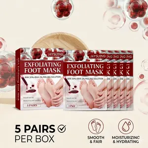 Glycolic acid exfoliating foot mask: moisturizes, softens, removes calluses, dead skin, hydrates, and beautifies feet.