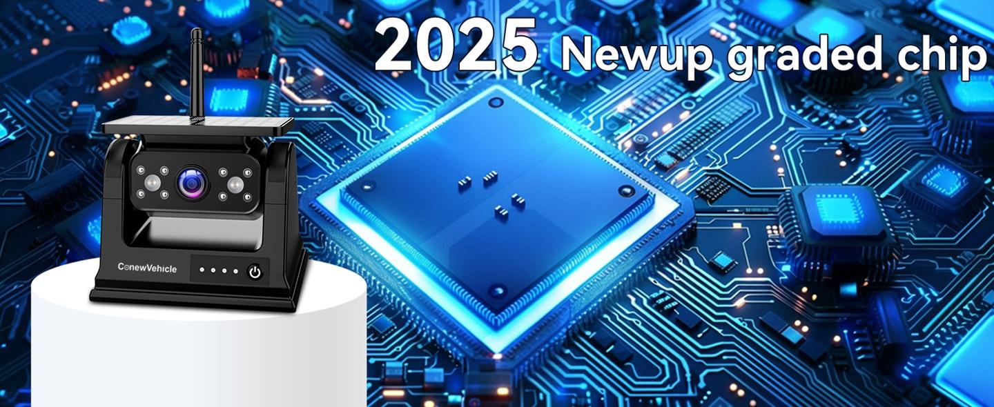 ConewVehicle Magnetic Solar Wireless Backup Camera with 5-inch HD Monitor,1080P Rear View for Car/Truck/RV/Trailer/SUV/Camper,Nightvision,Waterproof,Dash Cam,Parking Assist,Easy Install