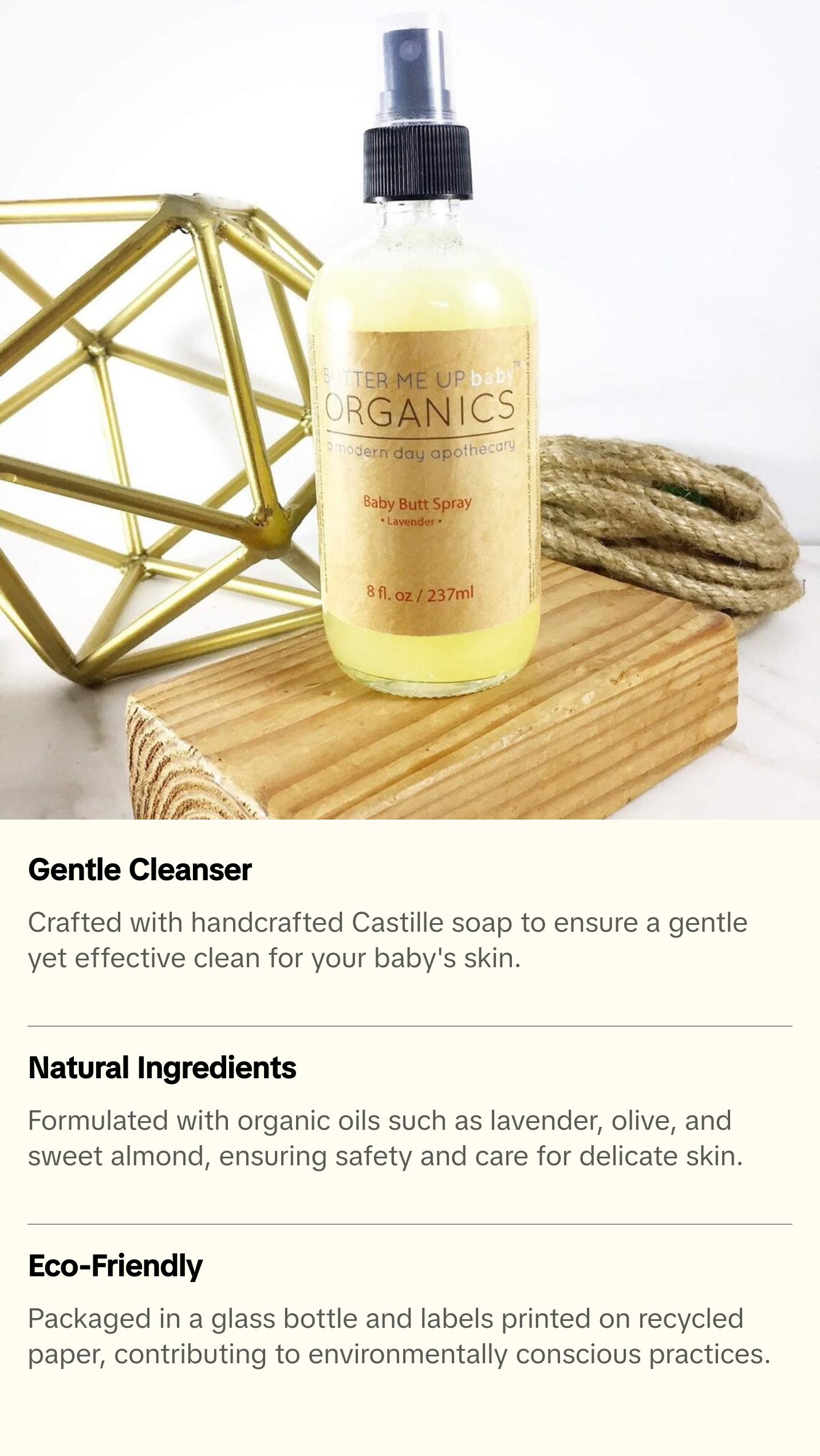 Organic Baby Butt Spray Diaper Changing Spray