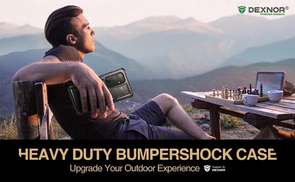 Dexnor Full Body Case for Samsung Galaxy S23 Ultra 5G/6.8 inches, [Extra Front Frame] Heavy Duty Military Protection Built-in Screen Protector and Kickstand for Samsung S23 Ultra 5G