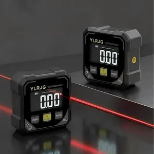 Dual Laser Magnetic Digital Angle Finder - Rechargeable 360° Tilt Gauge for Woodworking, Construction & Plumbing