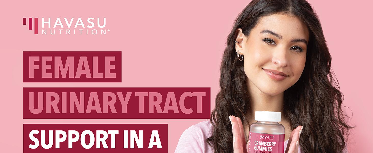 Havasu Nutrition Women's Probiotic Gummies (60ct) - Cranberry Raspberry Probiotics Flavor for Women pH Balance with 1 Billion GLP1 Nutritional Support