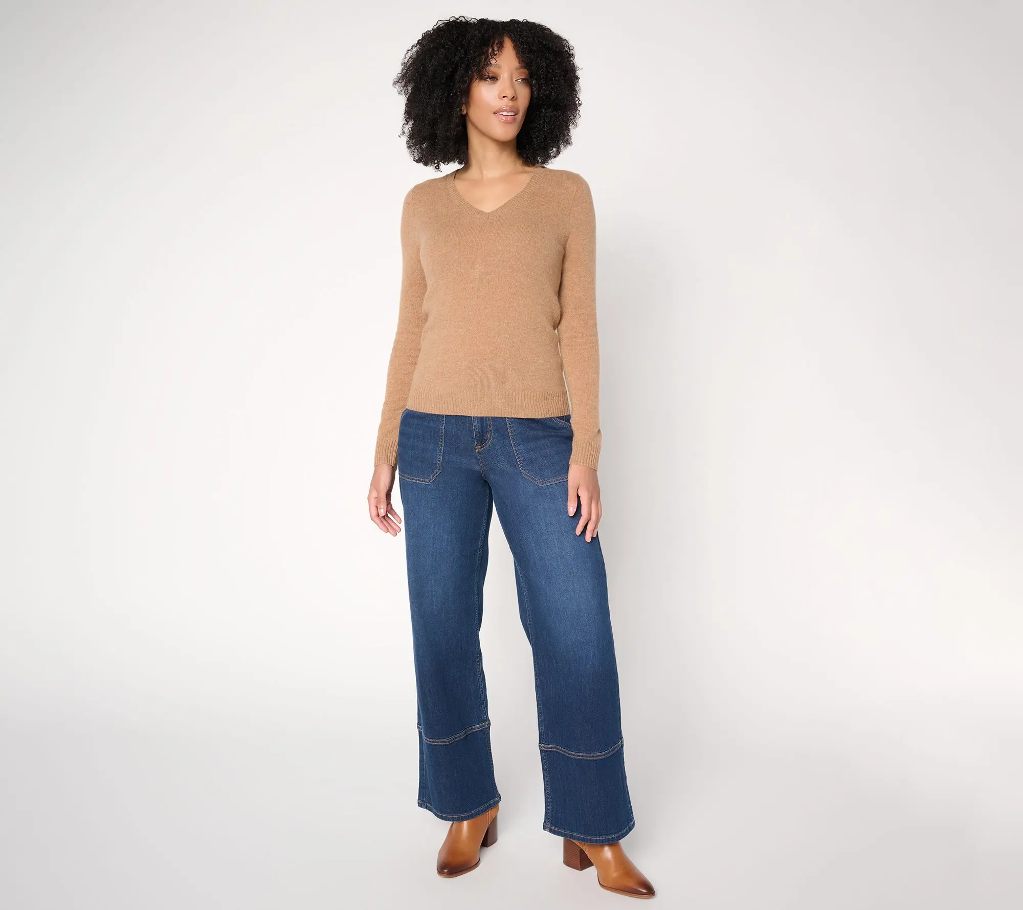 Naadam The Soft Collection 100% Cashmere V-Neck Sweater