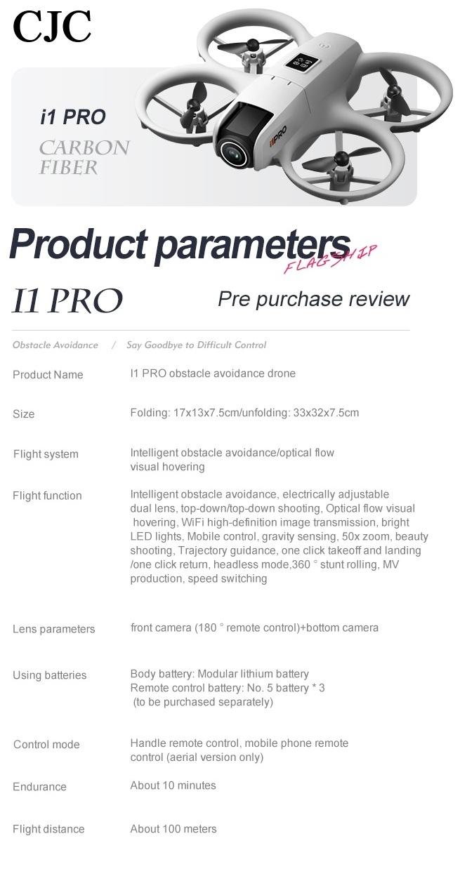 CJC i1 PRO Mini Drone for Kids & Adults HD Dual Camera Obstacle Avoidance 360° Flip 10min Flight Time Perfect for Novices Over 4 Years Old Christmas Gift Stable Hover