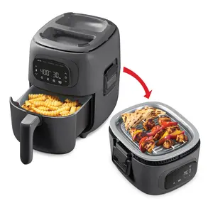 Flip & Fry™ Digital 2-in-1 Grill + Air Fryer - Air fryer & Indoor Grill for fries, wings, burgers and more