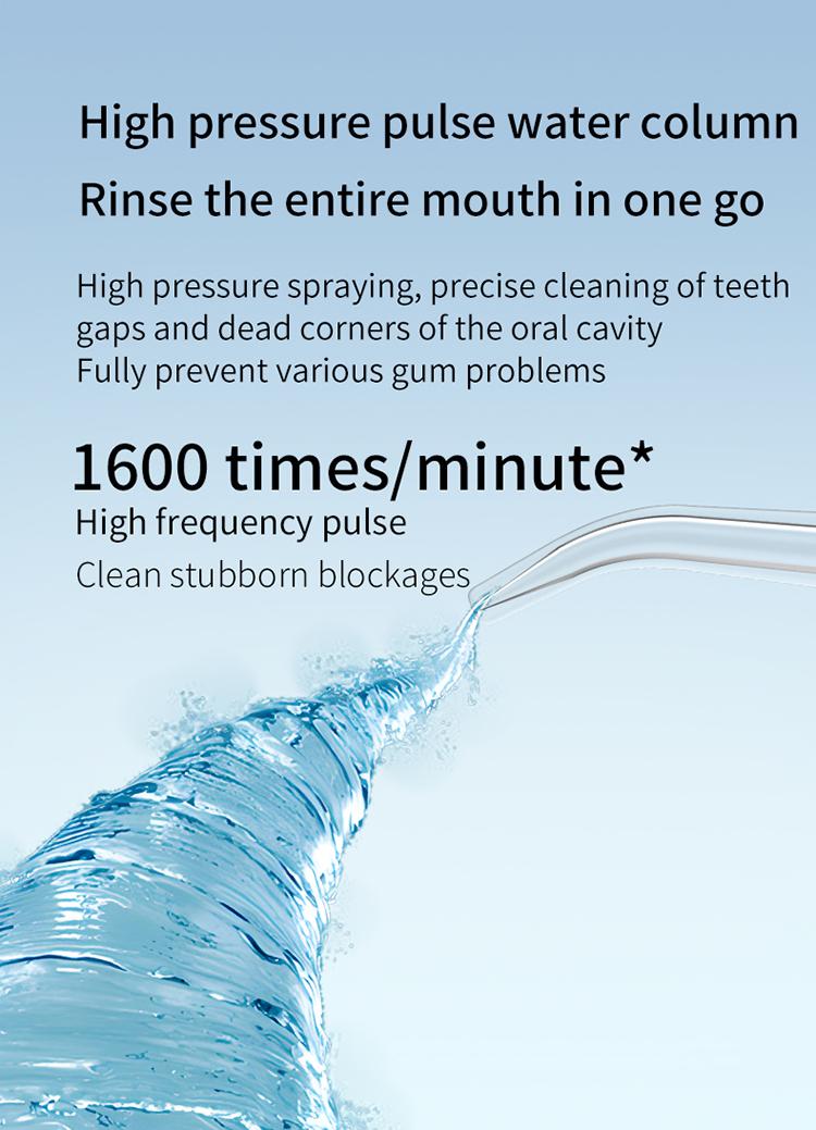 DILIEN Water Flosser for Teeth - Cordless Portable Oral Irrigator, Powerful and Rechargeable Whitening Tablets