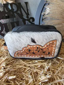 Cowhide Leather Makeup Bag