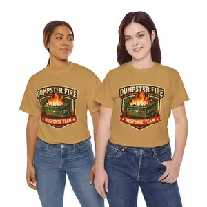 Dumpster Fire Response Team Funny Sarcastic T-Shirt | Vintage Badge Work Office Humor Gift