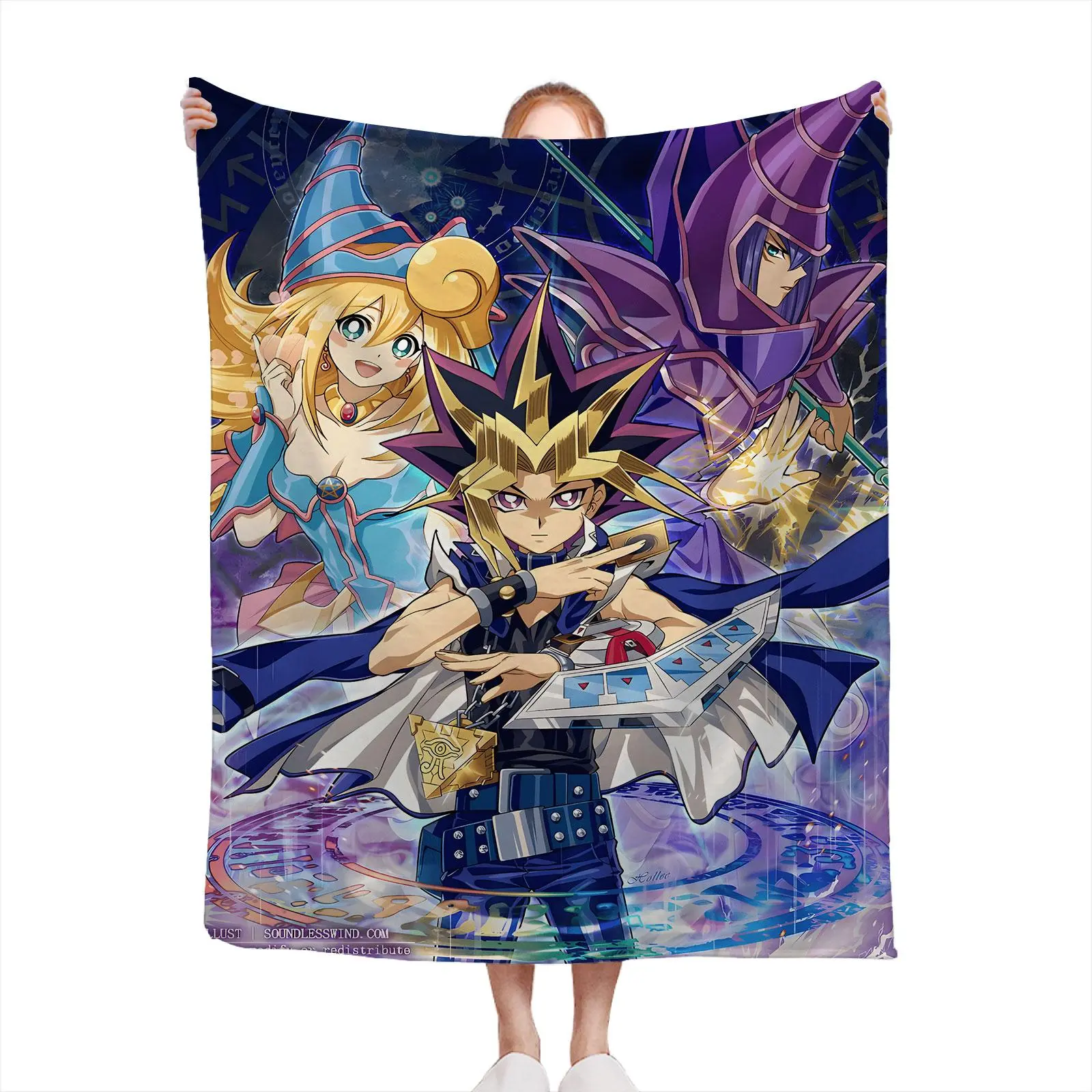 Yu Gi Oh Blanket, Soft Flannel Sofa Bed Throw, Warm Comfortable Travel Camping Office Chair Cover, Ideal Gift for Home Use, Flannel Cozy Blanket D0723-01