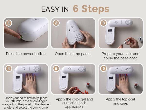 MelodySusie UV LED Nail Lamp, P-PLUS20F UV Protection Rechargeable Cordless Nail Light for Gel Polish for Salon & Home Use Nail Art Manicure Cutics MelodySusie UV LED Nail Lamp, P-PLUS20F UV Protection Rechargeable Cordless Nail Light for Gel Polish for Salon & Home Use Nail Art Manicure Cutics