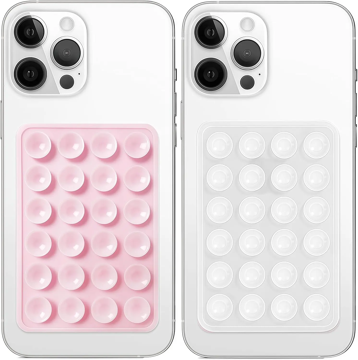 2 Pack Silicone Suction Phone Case Mount, Non Slip Sticky Grip, Silicon  Adhesive Suction Cup Mount,
