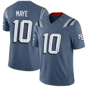 Men's New EnglandDrake Maye Storm Blue 2025 Rivalries Collection Limited Jersey