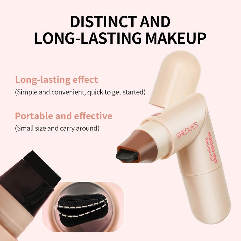 Rotating Winged Eyeliner Stamp Pen, Dual-Head Design for Precise Cat Eye & Winged Liner, Waterproof Smudge-Proof Lipliner Makeup perfecto busy morning