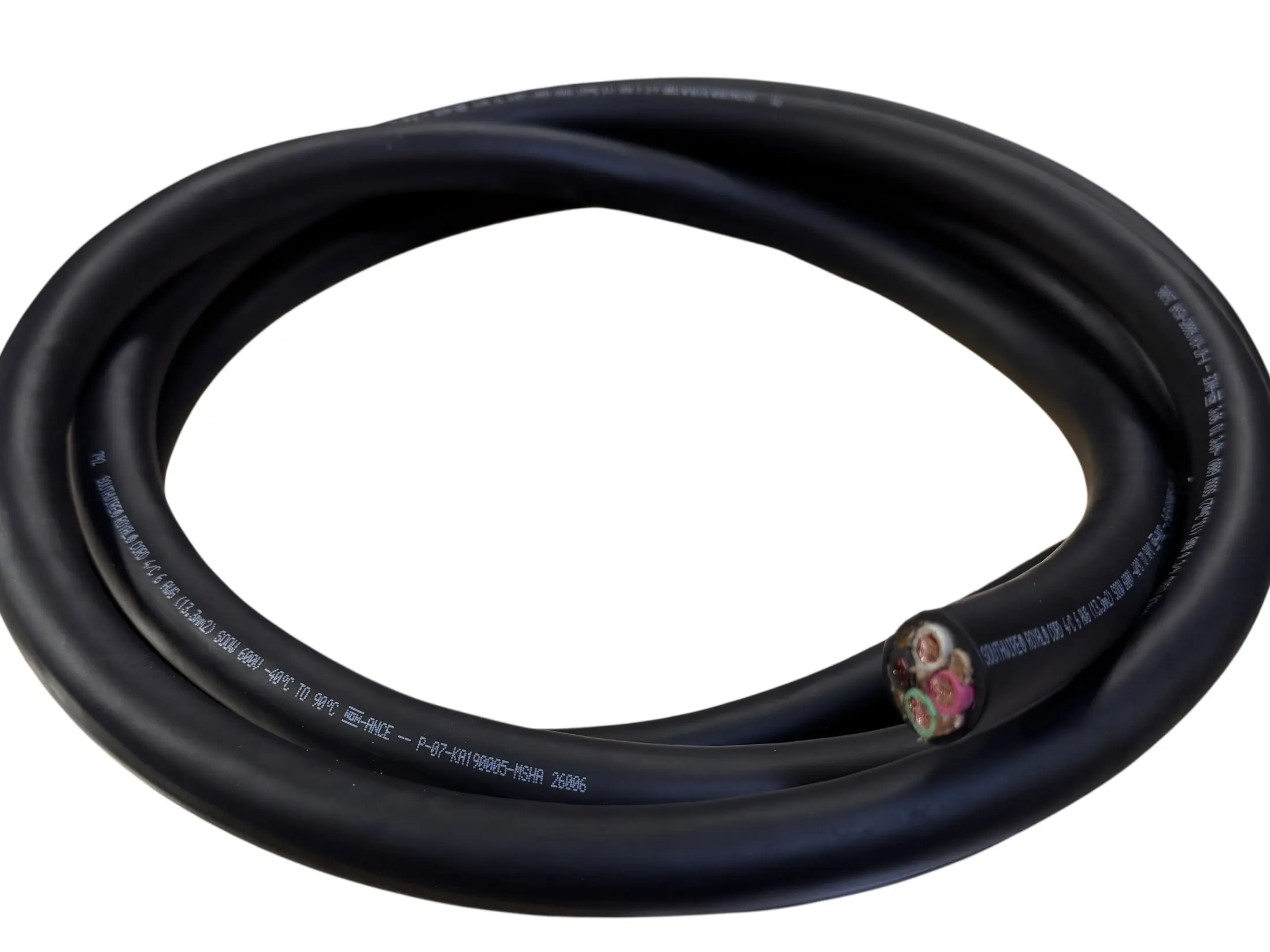 SOOW 6/4 SOOW Cable 6 Gauge 6 AWG 4 Conductor 600v Portable Power Extension Cord with Ultra Flexible Insulation Jacket Oil Resistant EPDM for Industrial Commercial Use