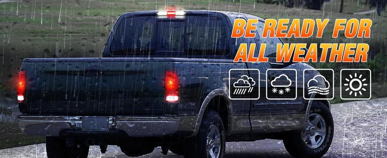 Nilight Third Brake Light Tail High Mount 3rd Stop Cargo Reverse Lights Smoked Lens Compatible with Ford F150 1997 1998 1999 2000 2001 2002 2003 F-150 Heritage 2004 Pickup Truck Rear Cab Lamp Led Backlights