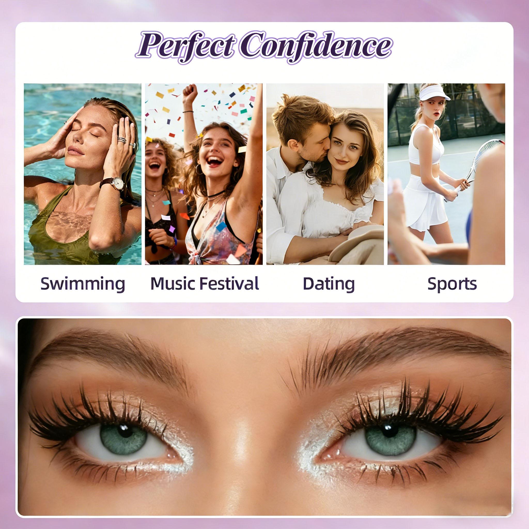 DIY Lash Cluster Kit for Natural Eyelash Extensions - Fluffy B Curl Clusters Lashes with Bond, Seal, Remover & Tweezer, Complete At-Home Makeup Set for Beginners, Soft Cluster Eyelashes, Cluster Lashes