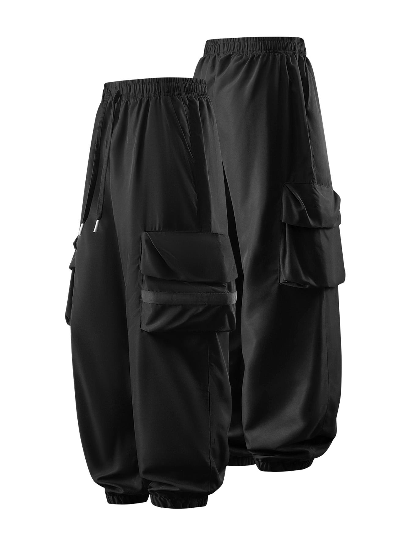 CCCMAI Loose Lightweight style Sports Pants Men Trousers Large pocket cargo casual trousers Comfortable DesignAthleisure Style polyester Bottoms Athletic Bottoms Gymwear streetwear fall outfits outfits men gym athletic clothes Menswear Plain