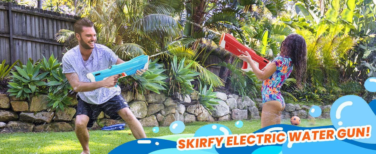 LED Light-Up Electric Water Blaster, 39 Ft Range, Water Blaster,Pool Beach Outdoor Party Toys With Goggles & Battery Included