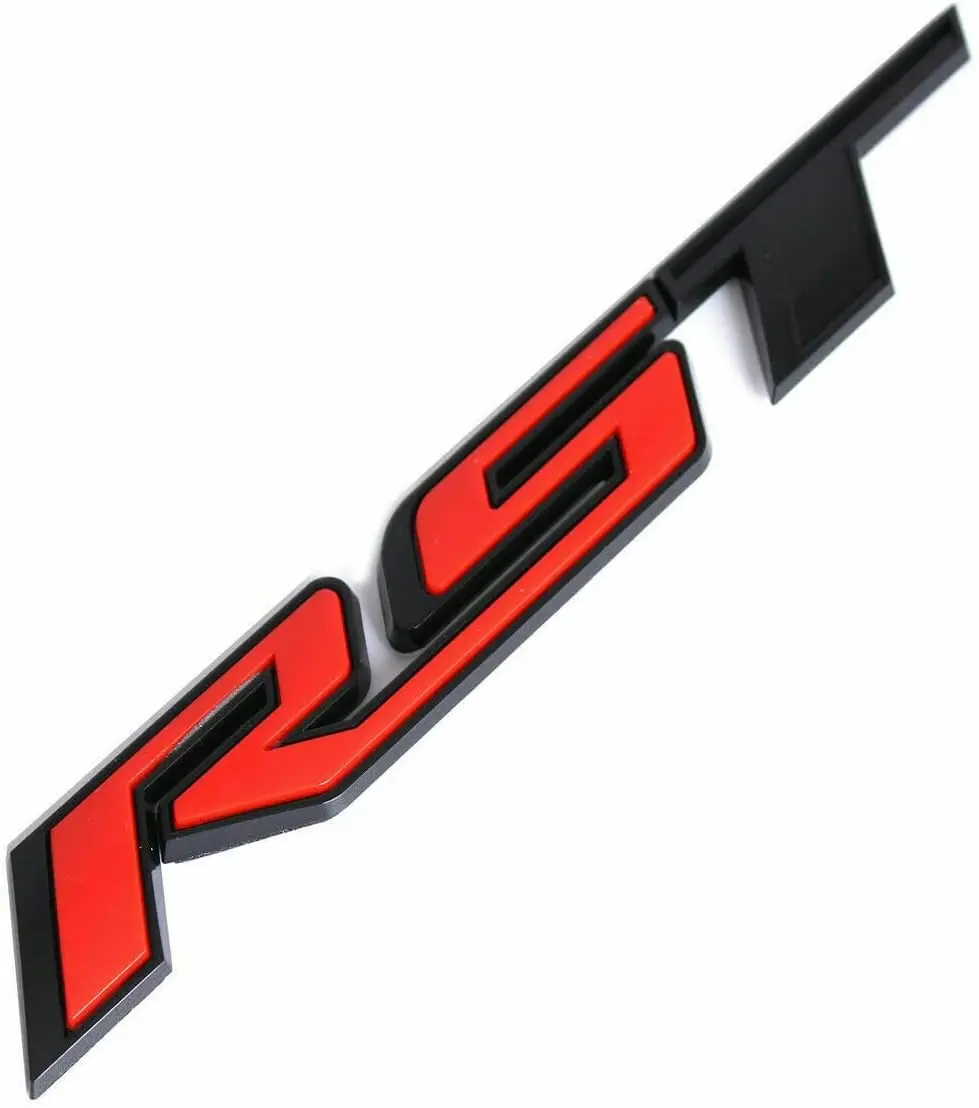 1Pc RST 3D Emblem Letter Badge - 1-Piece Car Exterior Replacement Accessory for Silverado, Tahoe, Suburban Side Door/Tailgate, 3D Badge