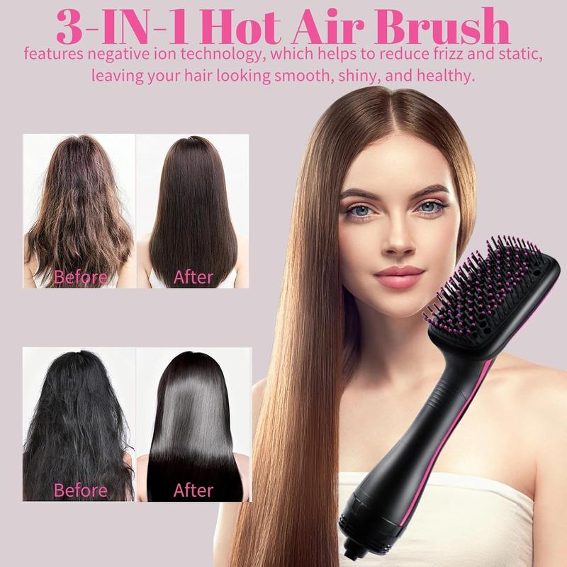 3 in 1 Comfort Comb Design Multifunctional Hair Dryer,Negative Ion Hair Straightener Hot Air Styling Tool for Straightening Drying Smoothing,Makeup Products, Back To School, Hair Straightener Comb