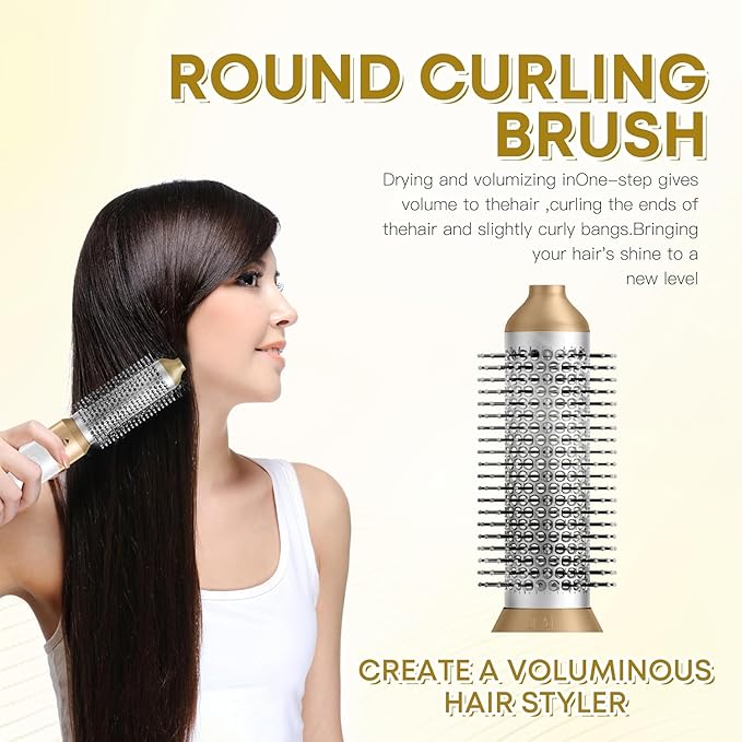 5 in 1 Hair Styler & Hair Dryer Brush, Low-Speed Negative Ionic Air Styler Drying, Multi Hair Styler, Professional Blow Dryer Brush for Curling Volumizing Straightening Styling