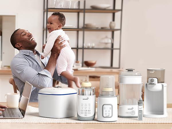 Grownsy 8-in-1 Baby Bottle Warmer with Timer, Fast Milk Warmer for Breastmilk or Formula, Accurate Temp Control, Fits All Bottles