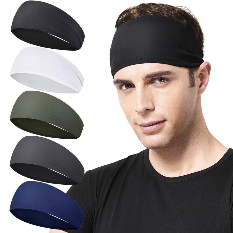 Mens Running Headband,5Pack,Mens Sweatband Sports Headband for Running,Cycling,Basketball,Yoga,Fitness Workout Stretchy Unisex Hairband Mens Running Headband,5Pack,Mens Sweatband Sports Headband for Running,Cycling,Basketball,Yoga,Fitness Workout Stretchy Unisex Hairband