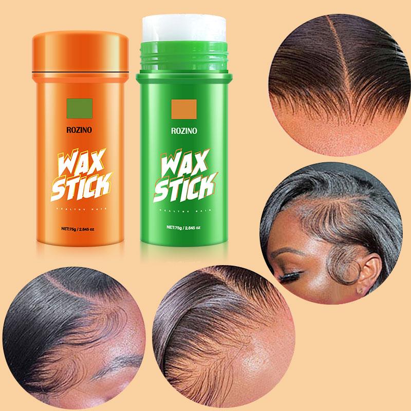 ROZINO 2PCS Hair Wax Stick with Coconut Oil Non-Greasy Styling Wax Hair Pomade Stick for Flyaways & Edge Frizz Hair Care