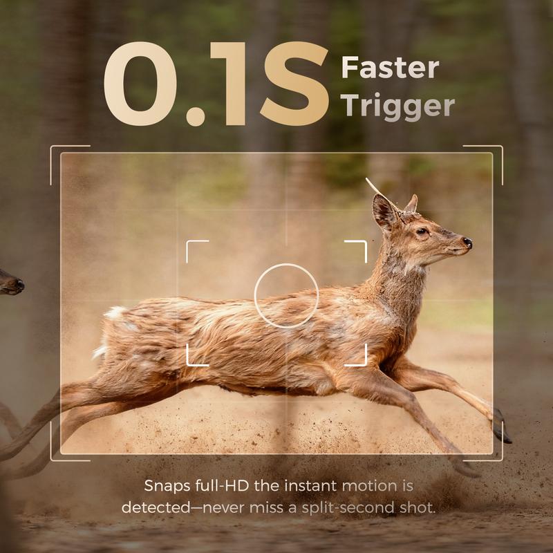 Solar-Powered 4G LTE Trail Camera – 48MP Image 2.7K Live View, Not Support WiFi/Wires, Remote App, Waterproof, Motion Activated,Night Vision, Includes 4G Data Card (Data Refill Required)