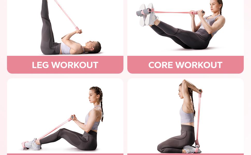 Merach Multifunction Pedal Resistance Band, Elastic Pull Rope Fitness, Full-Body Workout at Home Gym, Exercise Sit-up, Yoga, Abdominal Training Summervibes
