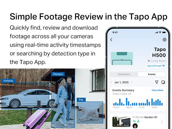 TP-Link & Tapo H500 Smart Home Central Hub – Command 16 Tapo Cameras & 64 Sub-G Sensors, Local 16 GB + 16 TB SATA Storage, Facial Recognition, HDMI Quad-View, 110 dB Alarm, Matter-Ready, No-Fee Security