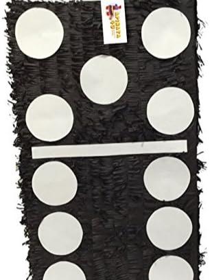 PINATA4U 20" Tall Black Domino Piece Pinata - Elevate Your Casino-Themed Las Vegas Birthday Party with Bold Decorations - Perfect for Black and White Poker Party Fun!